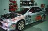 I preparativi per il 31° Rally della Valle d'Aosta per la Mitsubishi EVO6 RalliArt di Bardea-Franzi. (2001)