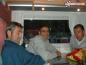 Giuseppe Guaita, Marco Asnaghi e Dizio Castelli sul camper Gipago il giorno delle verifiche del 22° Rally di Vallecamonica (10/09/2004)