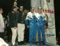 Mirko Franzi, Thomas Bardea, Danilo Colombini e Sergio Marconato ritirano la coppa di 3° scuderia classificata al 23° Rally A.C. Como (23/10/2004)