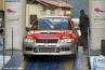 Stefano Moretti e Giulio Oberti all'arrivo del 23° Rally Vallecamonica (11/09/2005)