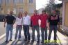 Trasferta Rally Company al Rally Appennino Pavese. Da sinistra: Federico Tedioli, Petra Bardea, Edoardo Spagnolatti, Andrea Capelli, Danilo Colombini e Davide Bambini (09/10/2005)