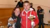 Barbara Perrone e Mirko Franzi, navigatori di Alessandro Butti, in una foto ricordo al Rally Camuno (08/11/2009)