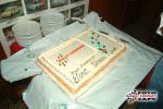 La bellissima torta realizzata per festeggiare il compleanno di Thomas Bardea, Elena Rigamonti e Sergio Marconato.
